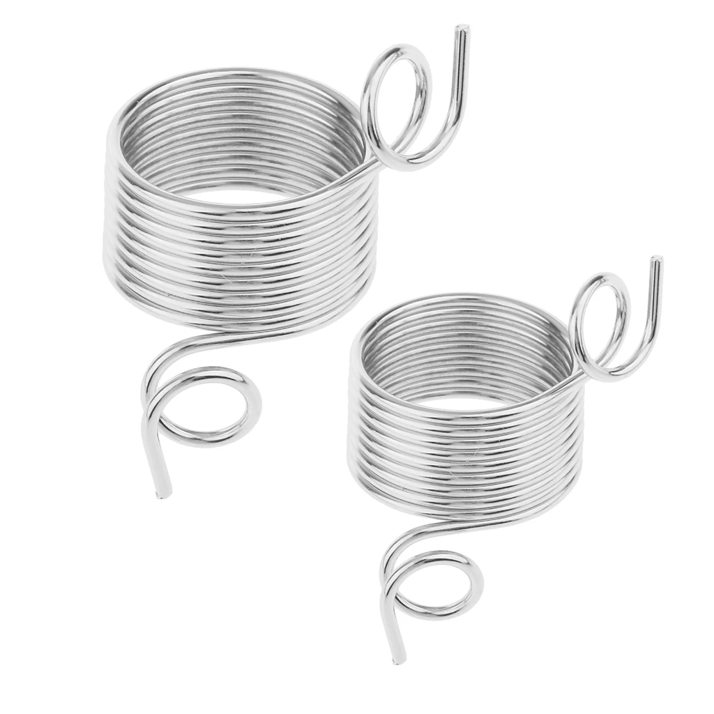 2 Piece Metal Yarn Guide Knitting Thimble for Knitting Crafts Accessories Tool Silver 15mm 18mm