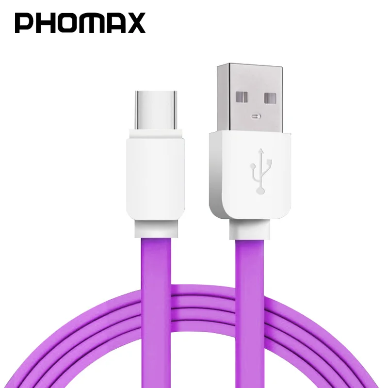 

PHOMAX Type-c USB Kable data 2.4A Fast Charging Data Cable for XIOAMI SAMSUNG HUAWEI SONY ZTE Tipe-c usb Data line Purple 1 m