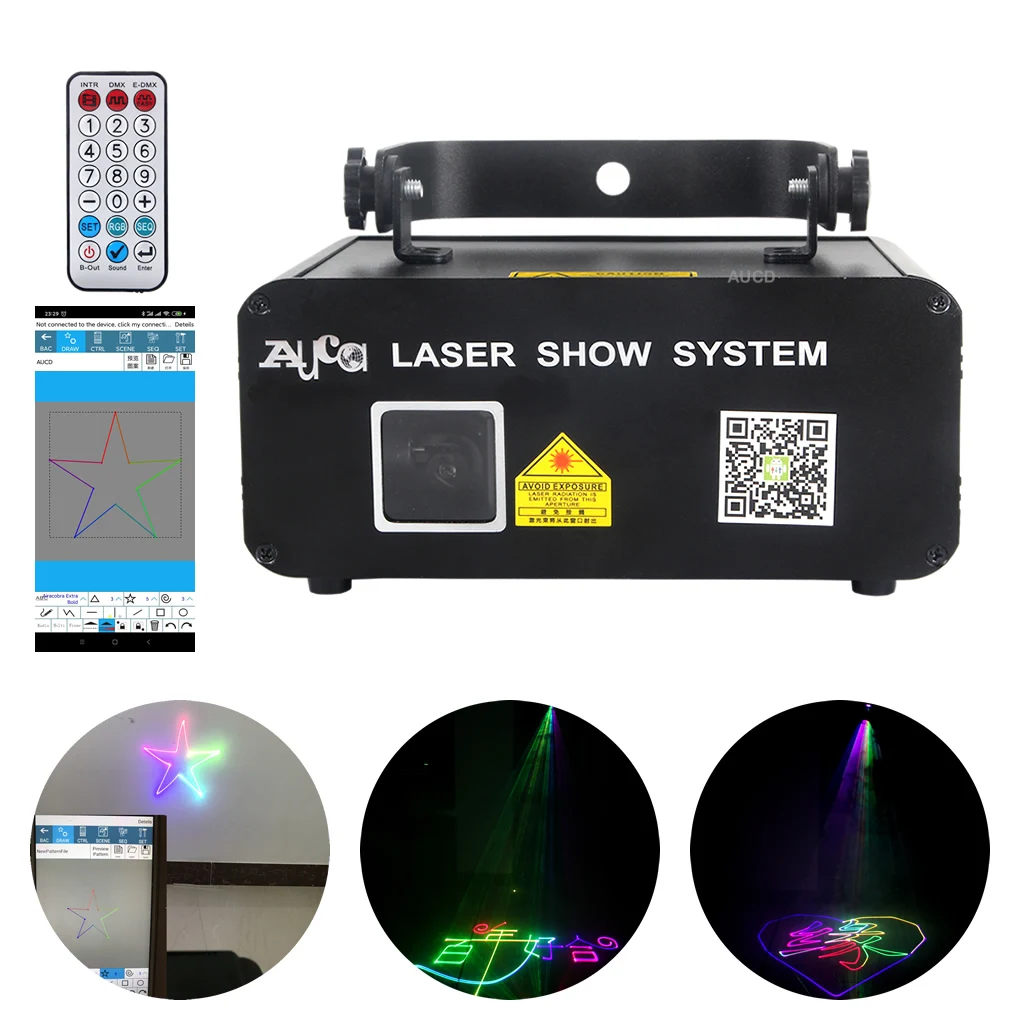 US $101.14 APP Bluetooth Remote Contorl Program RGB Laser Projector Lighting DMX Beam Wedding Xmas Animation Scan DJ Party Show Stage Light