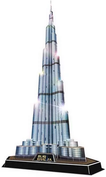 

3D Puzzles Burj Khalifafor Lighting Up In Night Architecture LED Building Model Kits Learning Toys for Children DIY Puzzle