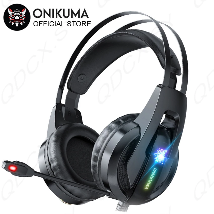 ONIKUMA K16 игровая гарнитура casque PC стереонаушники с микрофоном светодиодный