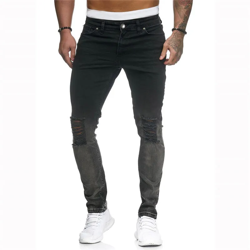 MORUANCLE Мода Марка NEW Fashion Hi Street рваные джинсы брюки для девочек с отверстиями человек рваные джинсы в стиле «хип-хоп» джинсовые штаны рваные джинсы уличной S-XXL