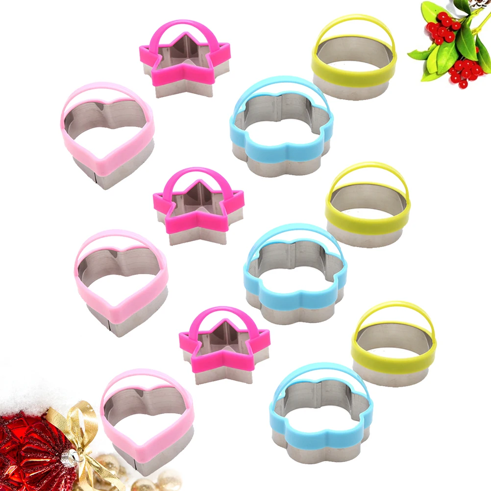 12pcs Cookie Cutters Safe Cute DIY Household Stainless Steel Durable Cookie Mold Cookie Cutters Fondant Mold for Bakery Kitchen