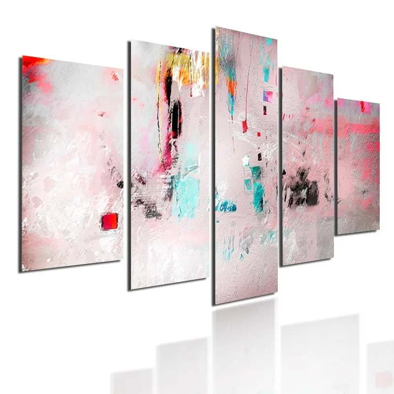 

Wall Art Picture Abstract Colourful Photos Canvas Painting Poster Modular HD Printed 5 Panel Living Room Home Decoration
