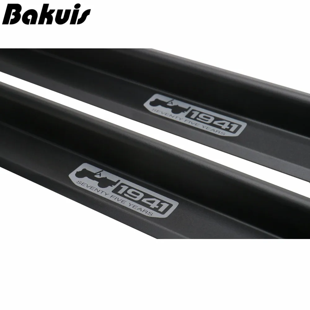 Door sills Car Pedal Scuff Plate Entry Guards-Black For Jeep Wrangler JK 4 Door 2007-Aluminum Alloy 2Door 4Door accessories door sill cover