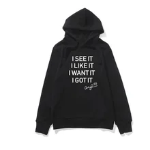 Женская толстовка с буквенным принтом с капюшоном Harajuku Seven Rings Ariana Grande Hoodies I See It I Like It I Want It I Got It