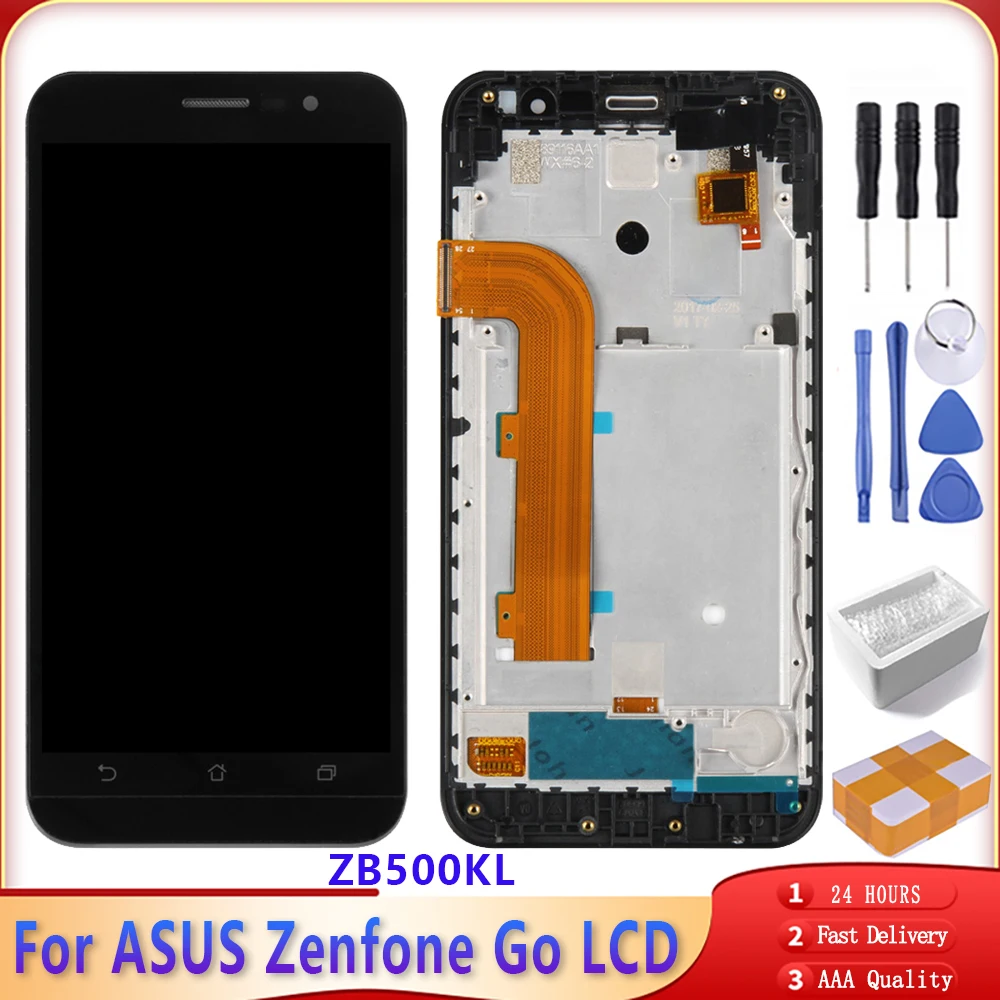 ЖК-дисплей 5 0 &quotдля ASUS Zenfone Go ZB500KL X00AD сенсорный экран дигитайзер сменные детали