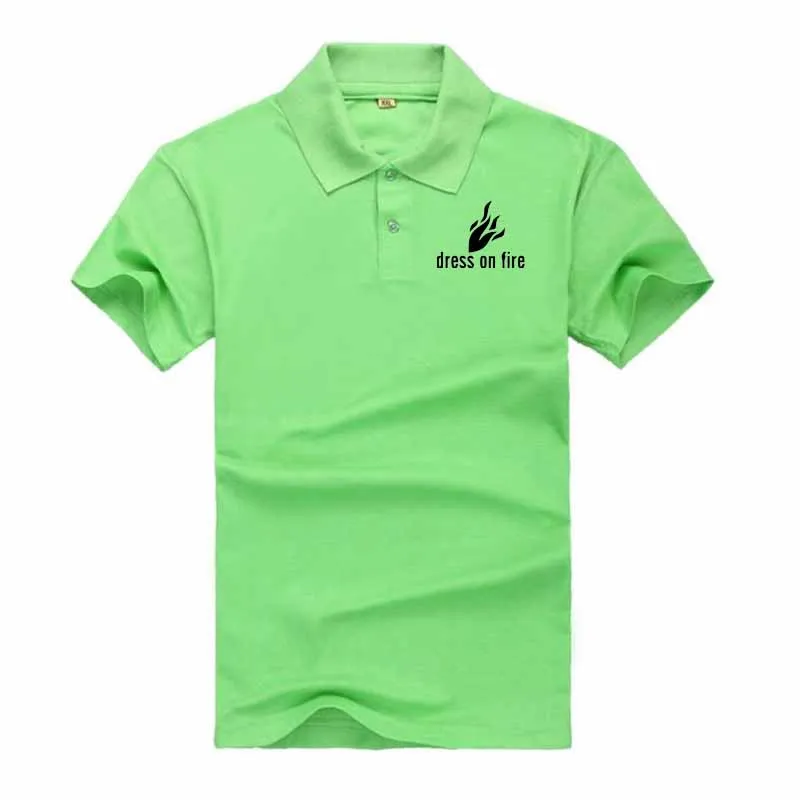 Brand New Black flame letter printing Men Polo Shirt High Quality men polo shirt men short sleeve jerseys Summer Mens polo Shirt