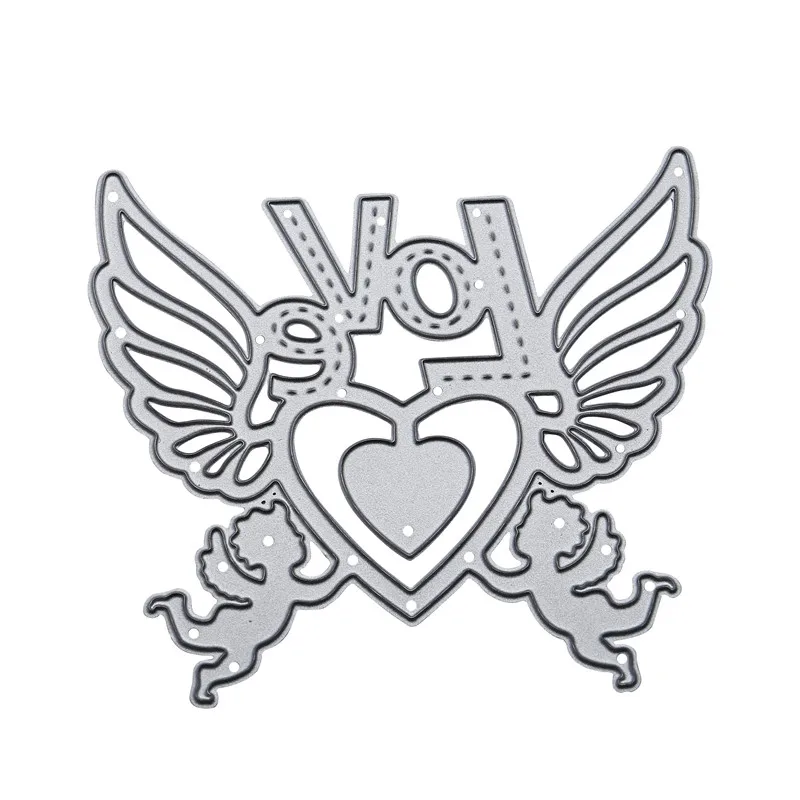 Naifumodo Angel Heart Dies Love металлические режущие штампы новые 2019 для скрапбукинга карты