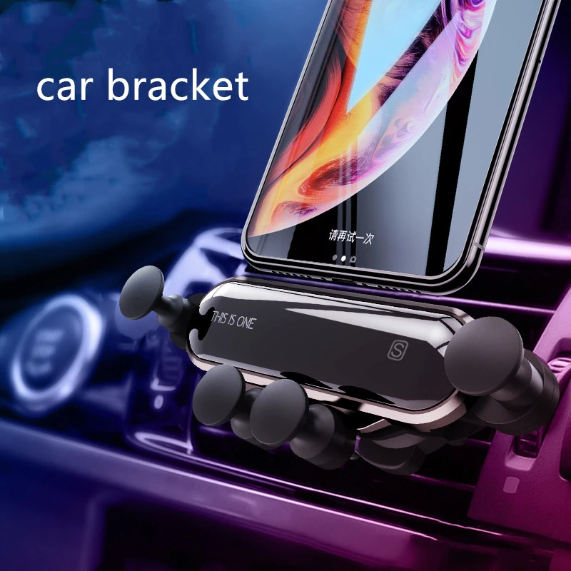 

Telescopic Car Mobile phone Holder GPS Navigation Gravity Bracket No Magnetic Air Vent Mount Stand For iPhone 11 Xiaomi support