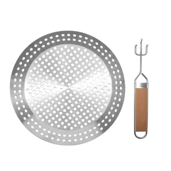 

Round Leak Hole Tray Drying Net Rack Removable Filter Oil Placement Plate Barbecue Tool Roast Grilled Chicken Rack