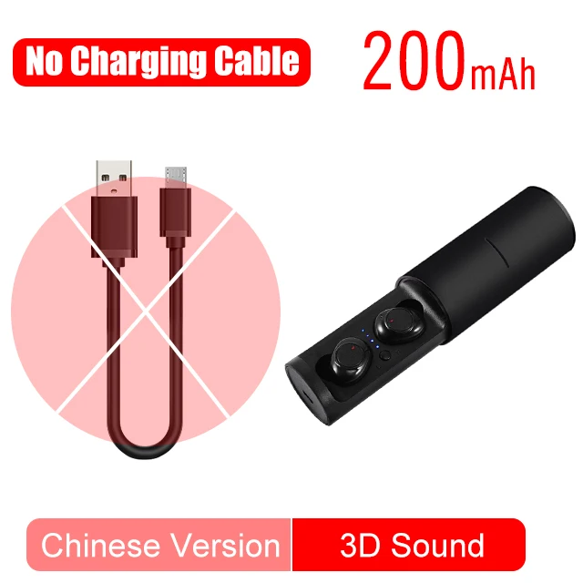 TWS Bluetooth Earphones Wireless Headphones With Microphone Sports Waterproof Touch Control Wireless Headsets Earbuds Gamer as shown