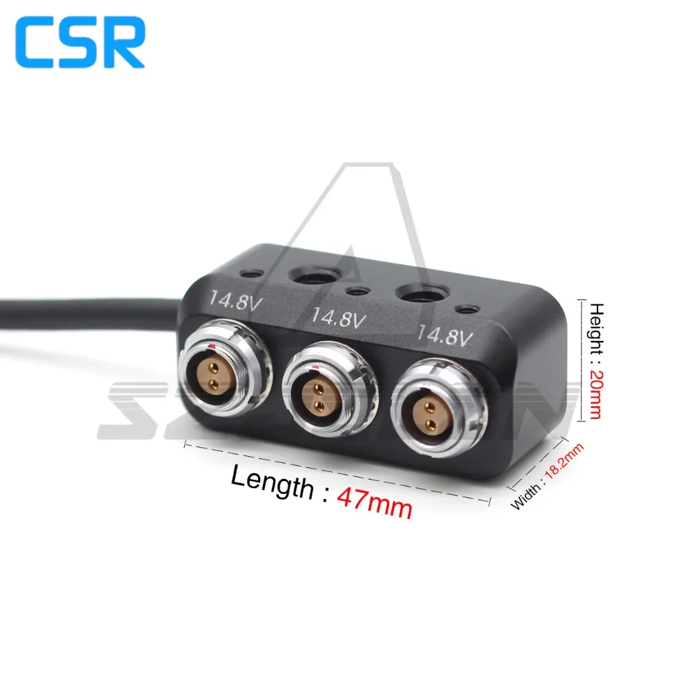 SONY камера Hirose 4 pin 12V to 0b 2pin женский концентратор переходник разветвитель для камеры распределитель питания, трехполосный разветвитель
