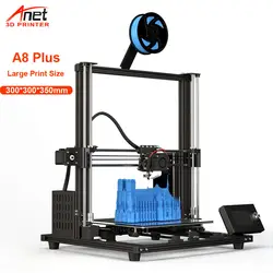 Новое поступление Anet A8 плюс 3d принтер размер печати 300*300*350 мм низкая шумная Высокая точность 3D печать