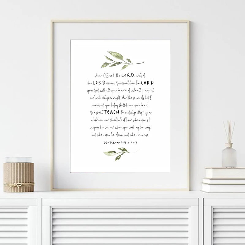 Scripture Bible Verse Canvas Art Poster Prints Home Wall Art Decoration