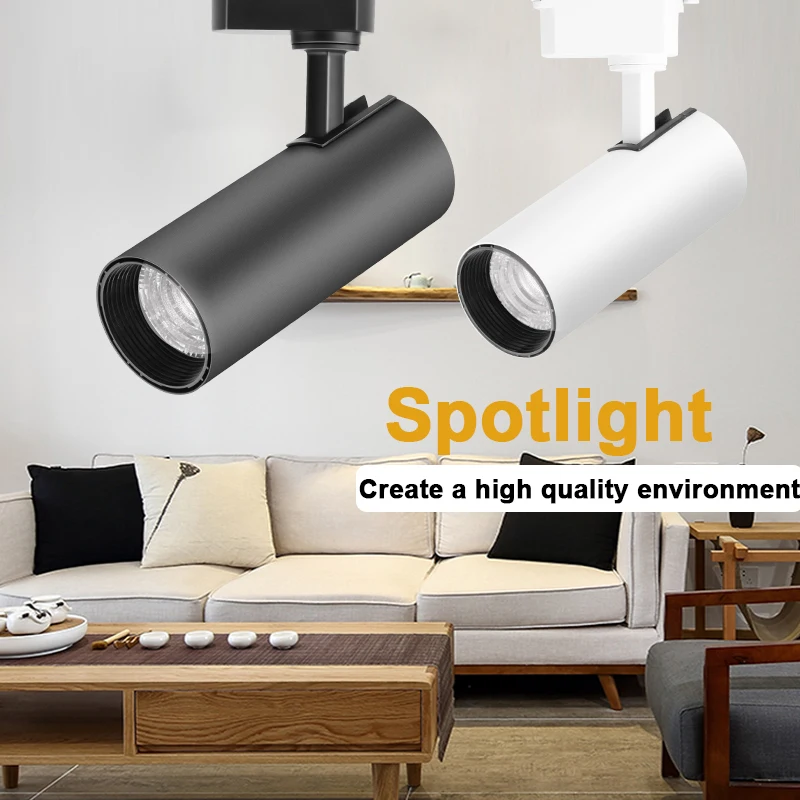 

Led Track Lights Spot Light 220V COB Track Lamp Lighting Fixture 30W LED Spotlights Rail Ceiling Lamps for shop Home Room