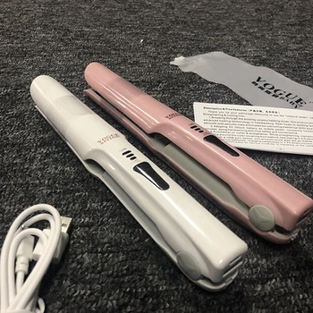 

2 In 1 Wireless Hair Curler Straightener Mini Charging Hair Curler Usb Straight Hair Straightener Style Tooling A24