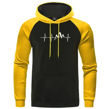 

Mountain Ecg Men's Hoodies 2019 Autumn New Warm Men Tracksuit Funny Hip Hop Sweatshirts Male Raglan Hoodie Harajuku Streetwear