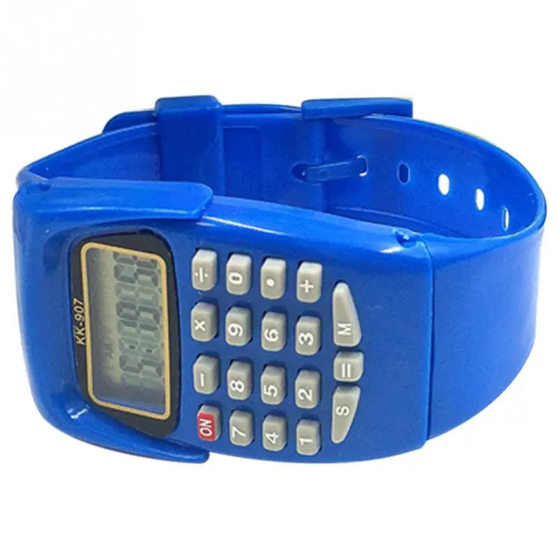

Fashion Digital Calculator With Watch Function Casual Silicone Sports For Kids Children Multifunction Calculating