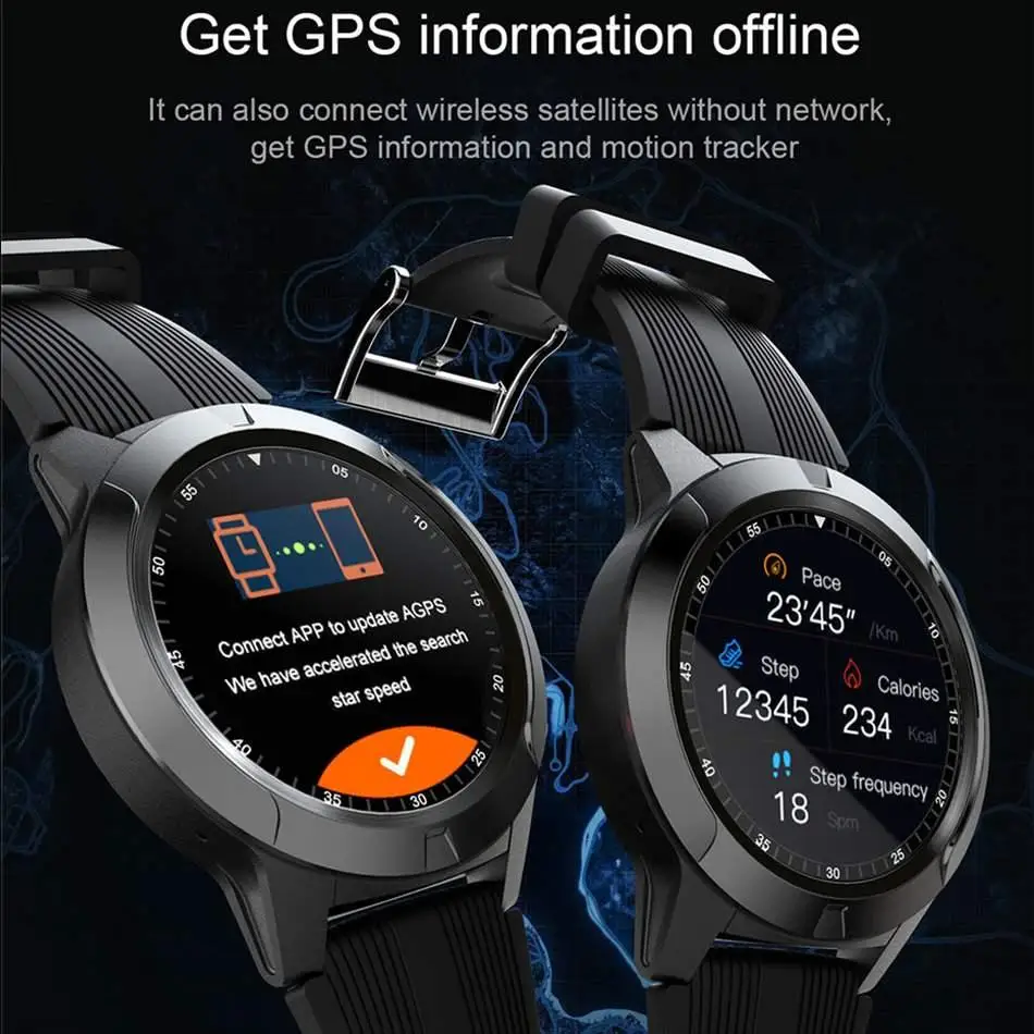 US $58.82 2020 Builtin GPS Smart Watch GSM bluetooth Call Phone Air Pressure Heart Rate Blood Pressure Weather Monitor Sport Smartwatch