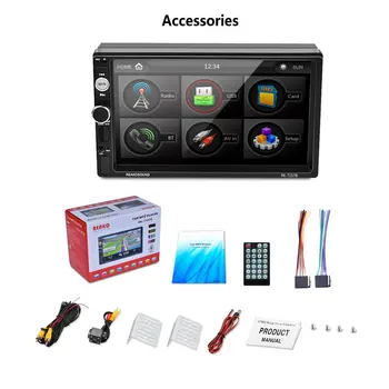 

Reakosound Full 1080P 7 inch IR Remote Control Touch Screen /FM/TF/USB Car MP5 Player with Rear View Camera