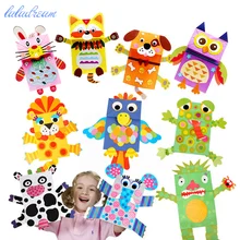 

DIY Kids Craft Toy Cartoon Animal Paper Bag Puppet Learning Educational Toys For Children Handcraft Paper Art Sticker