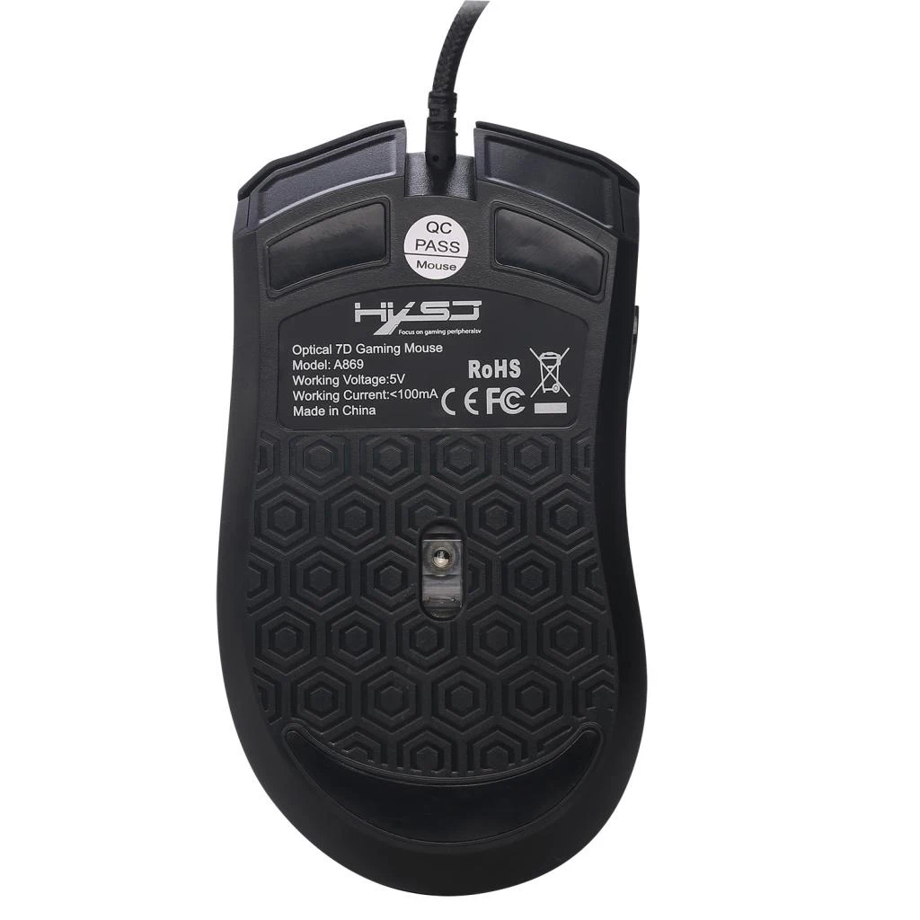Office Gaming Home Mouse Adjustable 3200 DPI Optical Sensor 7 RGB Back Lighting Wired