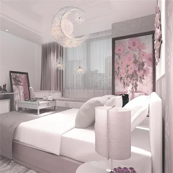 

Ceiling Lamps Modern Pendant LED Moon Star Chandelier Children Bedroom Hanging Lamp Christmas Decorations with 5 Bulbs Nordic