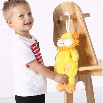 

Infant Hand Bells Soft Cotton Baby Plush Toys Newborn Appease Doll Elephant/Lion/Monkey Animal Musicial Toy