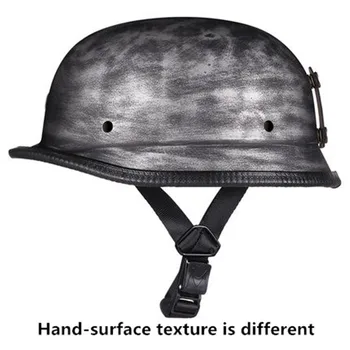 

Retro Vintage Motorcycle Helmet Moto Helmet Open Face Scooter Biker Motorbike Racing Riding Helmet With DOT Certification light