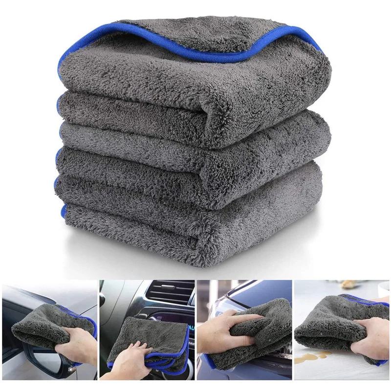 Car Cleaning Towel 1200GSM Detailing 40*40cm Microfiber Drying Towels Auto Polishing Tool Wash Cloth Accessories | Автомобили и
