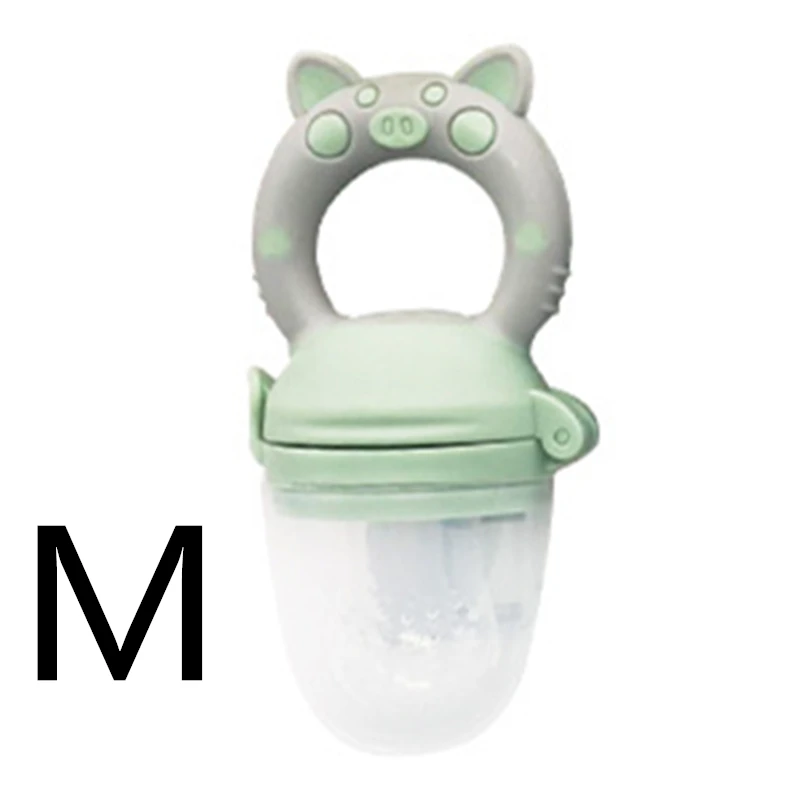gray-green M Соска для кормления свежих продуктов, соска для кормления детей, кормушка для фруктов, соски для кормления, безопасные детские принадлежности, соска, бутылочки - Цвет: gray-green M