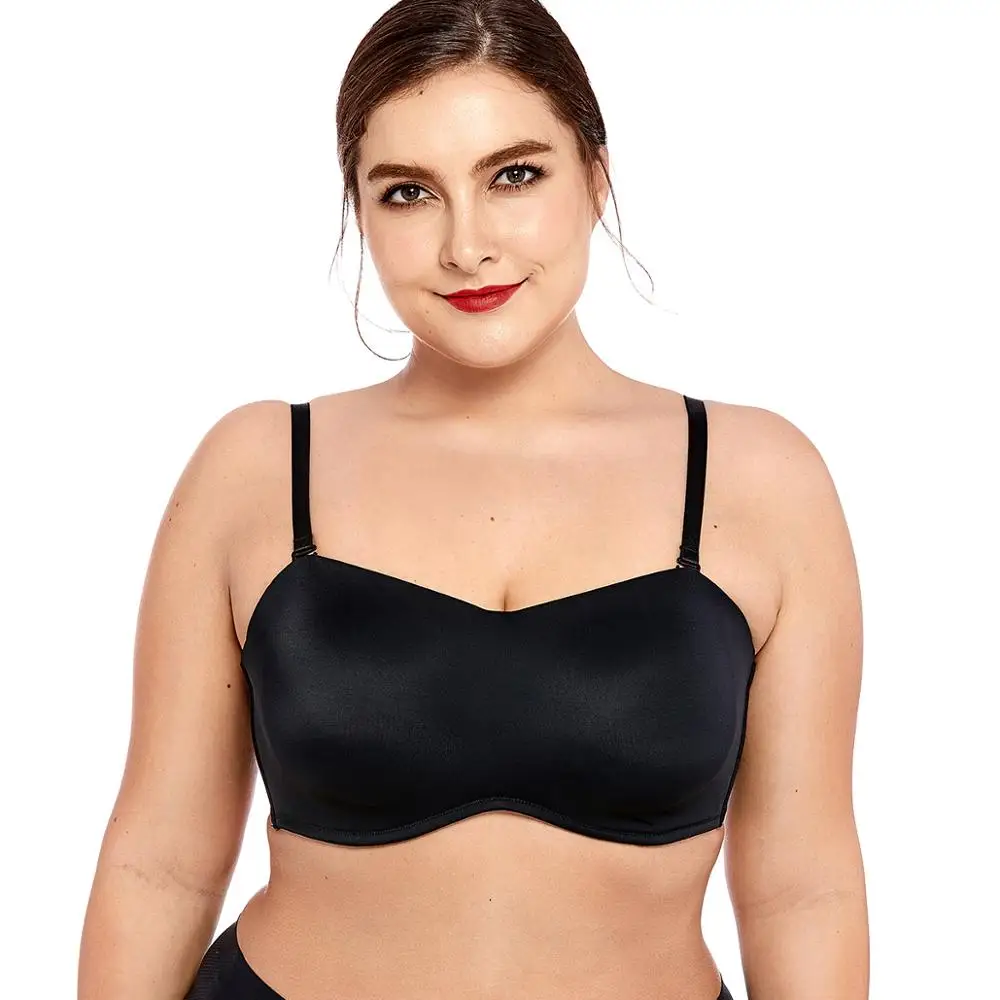 DELIMIRA Women's Strapless Bra for Big Busted Minimizer Plus Size