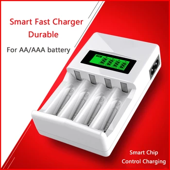

4 Slots Battery Charger For AAA/AA Ni-MH/Ni-Cd Rechargeable Battery Short Circuit Protection With LED Indicator