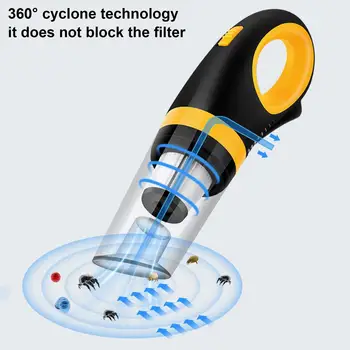 

5000PA 120W Car Vacuum Cleaner 2000mAh Rechargeable Car Cleaner Dual Purpose Dust Collector Washed Filter Aspirateur Voiture