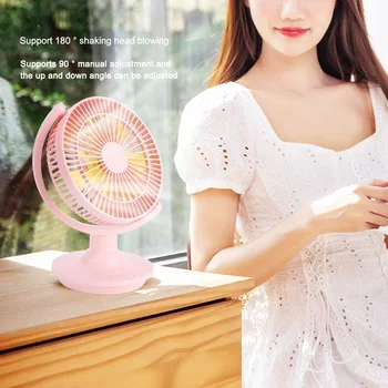 

Household Desktop Mini Fan Portable Cooling Fan USB Rechargeable fan for Travel Camping Office Pink Portable Fan Ventilador