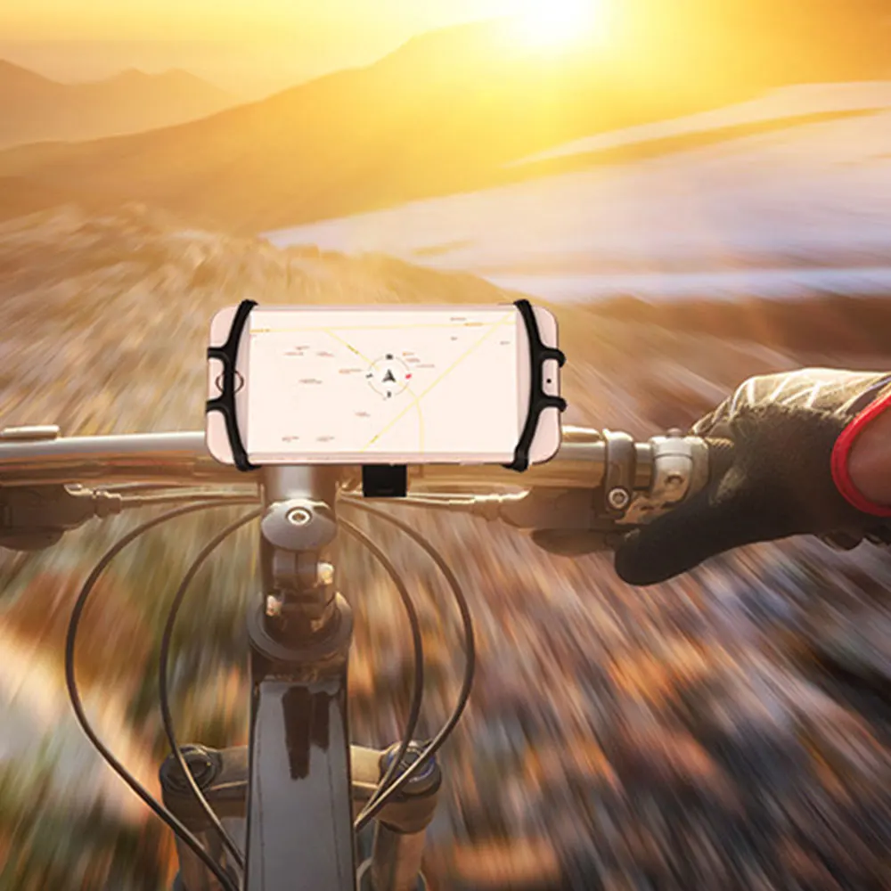 

Cycling Tools Silicone Bicycle Handbar Clip Bicycle Phone Holder Black Durable Bike Part Navigation Bracket Portable Movement