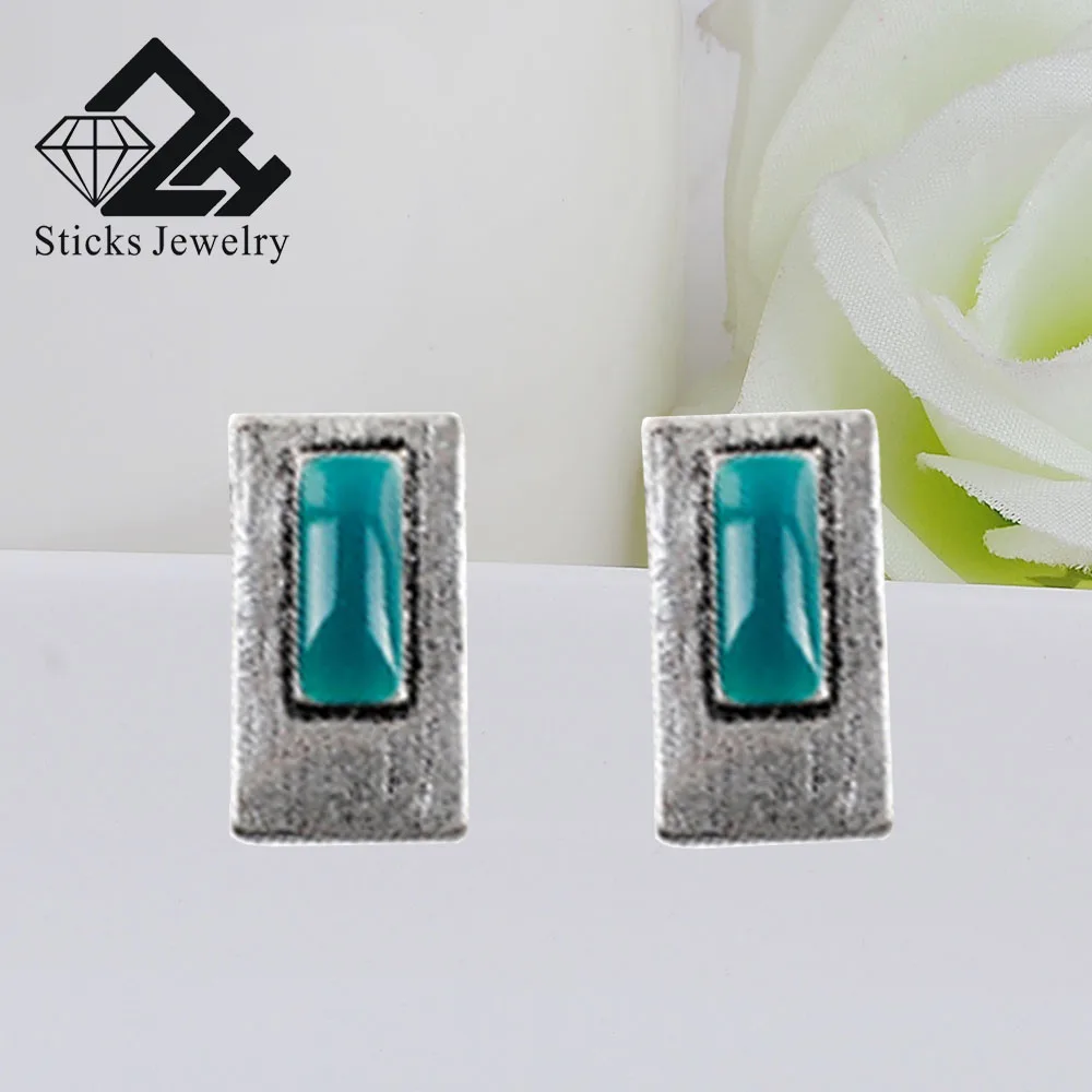 

Geometric (rectangular) Enamel earrings