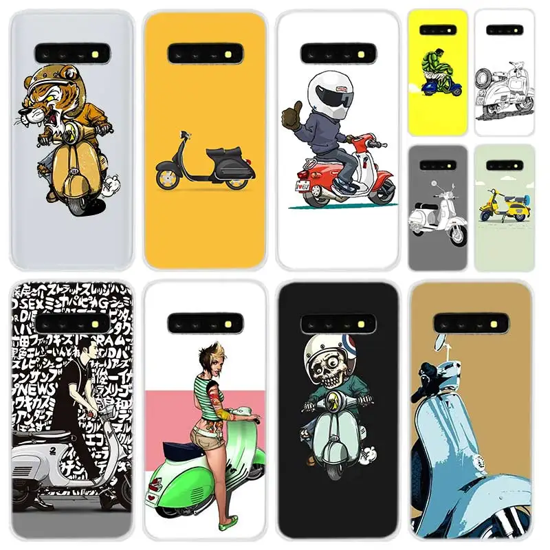 Мягкий силиконовый чехол для Samsung Galaxy S21 S20 Uitra S10 S9 S8 Plus Lite Ultra S20fe S10e S7Edge Vespa Scooter |
