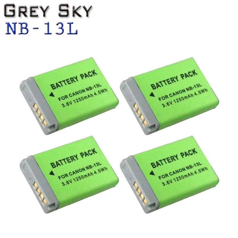 4 battery NB-13L NB13L Аккумулятор для цифровой камеры NB 13L для камеры Canon G7X G9X G5X G7X Mark II G9X Mark II SX620 HS SX720 HS - Цвет: 4 battery
