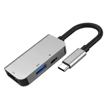 3 в 1 USB C хаб-конвертер type-C к HDMI USB PD Быстрая Зарядка адаптер док-станция Поддержка 4K USB C HDMI адаптер для переключателя NAND