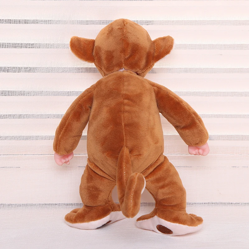 25CM Cute Sleep Baby Doll Toys Soft Plush Soft Silicone Reborn Babies Kids Toy Monkey Bear Reborn Doll