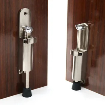 

Zinc Alloy Telescopic Door Stopper Loaded Step-On Door Holder Door Stops For Household Hardware random color