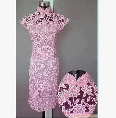 Ретро Вышивка павлина cheongsam белье женское кружевное перспективное китайское платье Ципао современное - Цвет: color5
