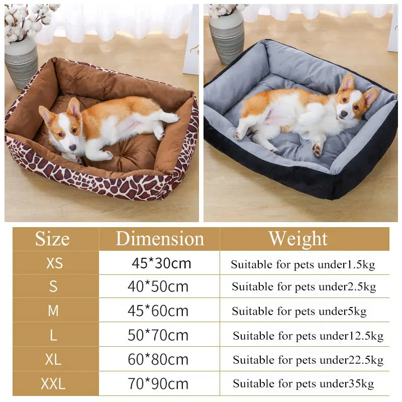 Bone Pet Bed Warm linen For Small Medium Large Dog Soft Pet Bed For Dogs Washable House For Cat Puppy Cotton Kennel Wash Pet bed