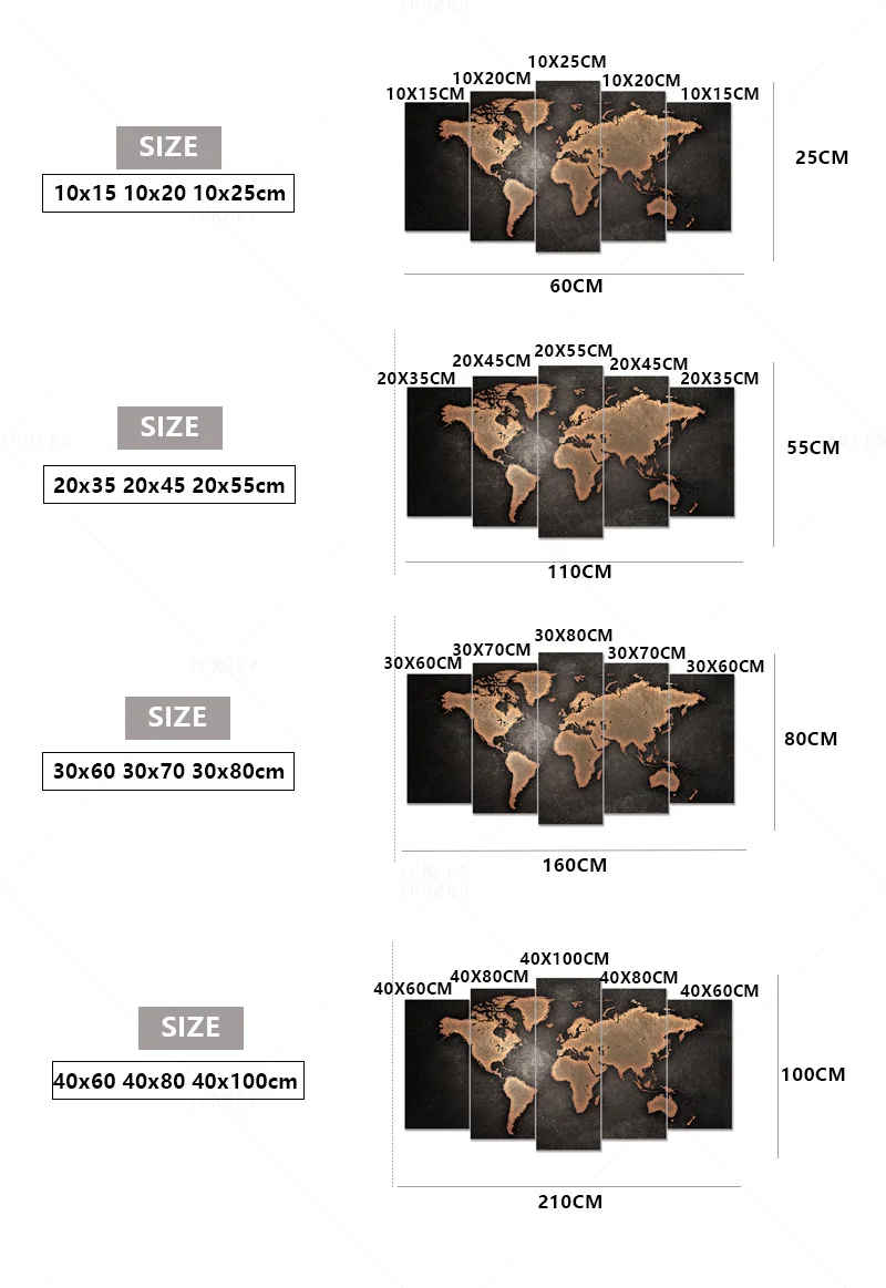 尺寸展示有水印