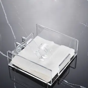 

Square Clear Acrylic Cocktail Napkin Holder Paper Serviette Dispenser Tissue Box Bar Caddy for Dining Table Hotel Home Decor