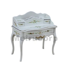 Кукольный домик 1/12 масштаб миниатюрная мебель ручной работы Ручная роспись белый Escritoire