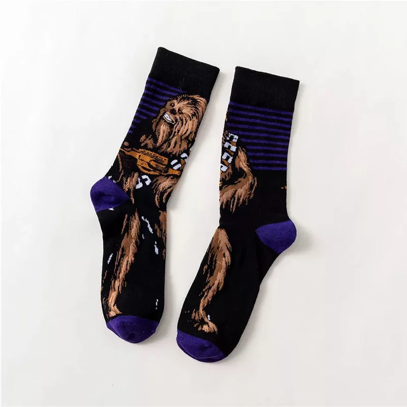Набор Звездные войны джедая рыцарь Мастер Йода C-3PO Wookiee косплей носки комиксы Женщины Мужчины Пробуждение силы носки прекрасные подарки - Цвет: 1