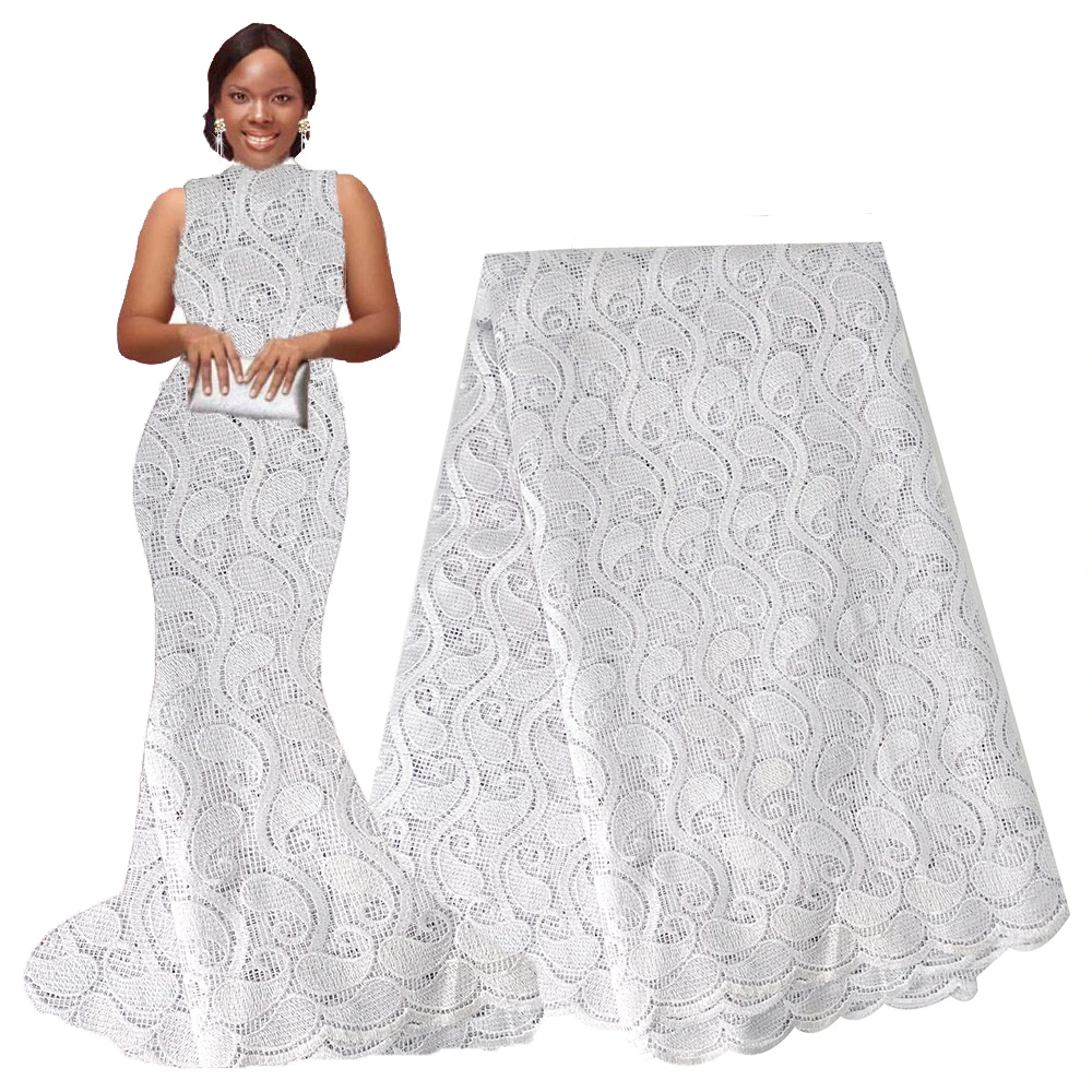 French Lace Fabric White Nigerian High Quality 2020 Embroidered for Wedding Dresses | Дом и сад